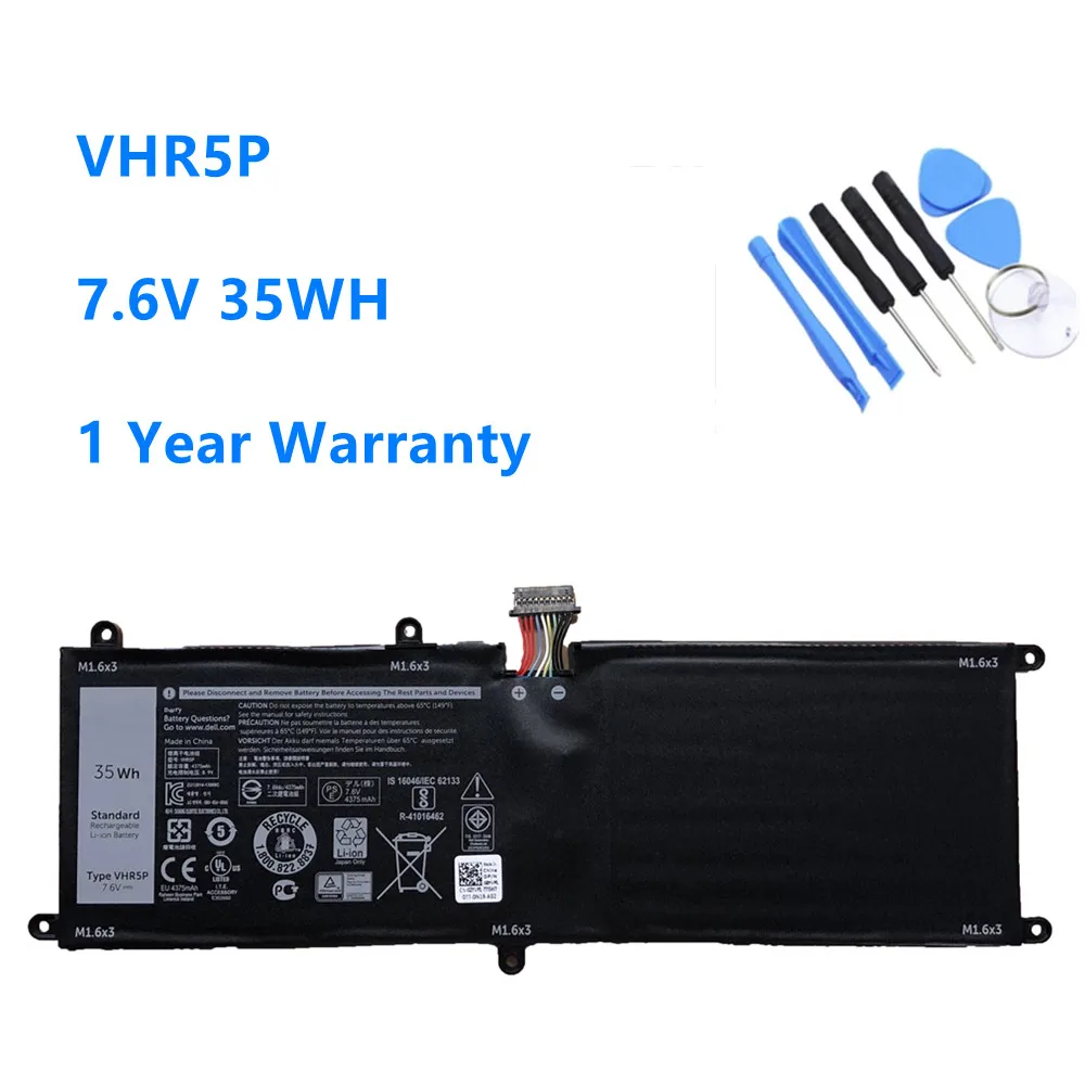 

VHR5P Laptop battery For DELL Latitude 11 5175 Tablet battery XRHWG RHF3V VHR5P 7.6V 35WH