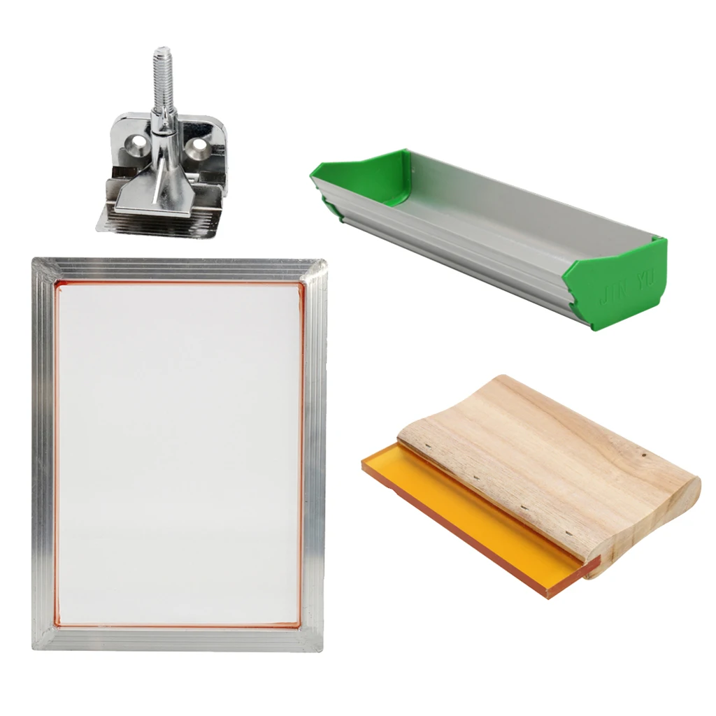 

Silk Screen Printing Frames Set, with Squeegee, Clamp for T-Shirt DIY Print