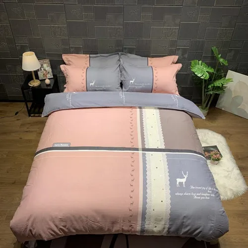 colour 6 Британский модный Комплект постельного белья, Комплект постельного белья, цвет: красно-коричневый, постельное белье королевского размера в полоску, хлопковый пододеяльник - Цвет: colour 6