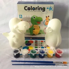 Креативный цветной рисунок виниловая Игрушечная модель динозавра T-Rex Плесень DIY цветной рисунок детская игрушка