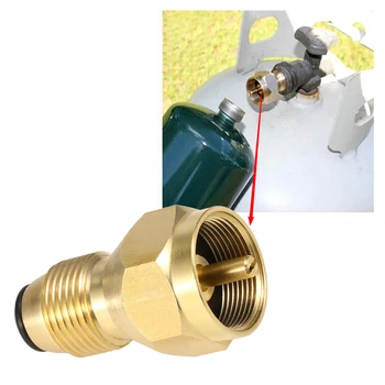 

Lixada Safety POL Adapter Propane Refill Adapter Solid Brass Regulator Valve LPG Tank Refiller Canister Fill Coupler for 1LB