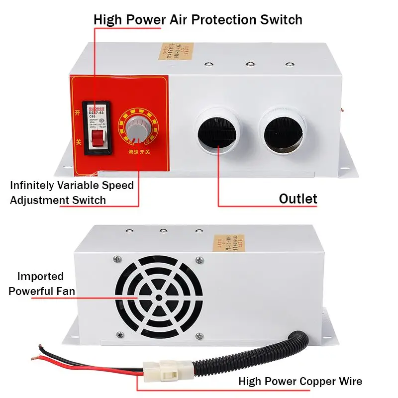12V Универсальный автономный обогреватель для грузовиков 1000W Регулируемый для автофургонов Отопление Нагреватель воздуха на дизельном топливе, компактный Demister Автомобильный Электрический Приспособления