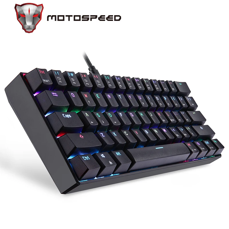 MOTOSPEED CK61 NKRO Mechanical Keyboard RGB Backlight with Kailh BOX Switch Gaming Keypad 2ms Response Speed All Anti-ghost Keys