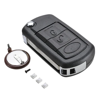 

For Land Rover Discovery Range Rover Sport 3 Button Remote Car Key Fob Case Shell Replacement Cover with Battery Car Accessories