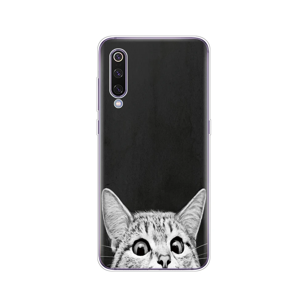 34702 Чехол для xiaomi mi 9, силиконовый мягкий чехол из ТПУ для телефона xiaomi mi 9 xiaomi 9 SE, защитный чехол для бампера, 360, черный - Цвет: 34702