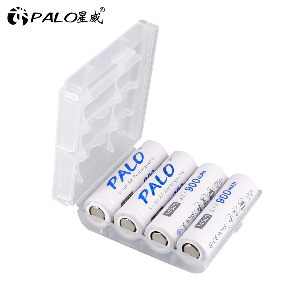 PALO 900mAh Оригинальный 3 7 V 14500 аккумулятор AA литий ионный для светодиодный