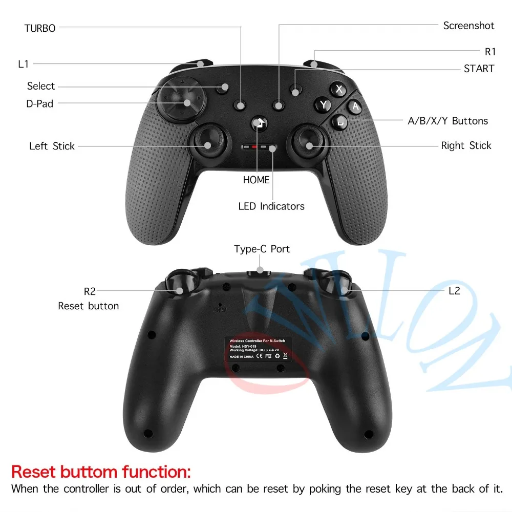 Геймпад для Ns switch PRO Беспроводной bluetooth геймпад для PS3 XINPUT DINPUT Функция с вибрацией 6-осевой Беспроводной контроллер