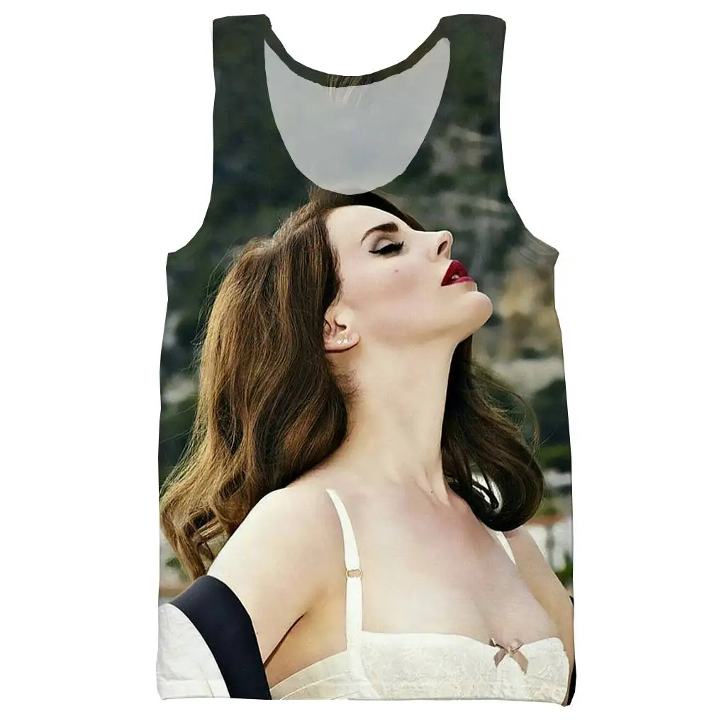Майка с 3D принтом Lana Del Rey для мужчин, модная летняя майка, мужская и женская майка на бретелях