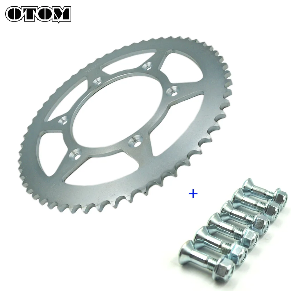 OTOM Motorcycle Steel Chain Rear Sprocket Wheel Disc Plate For HONDA CR125R CRF230L XR400 XR650R CR500 Beta Motor Motocross Part engine sprocket