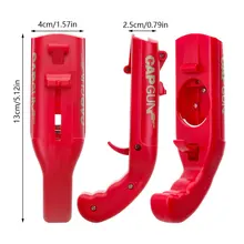 Abrelatas portátil abridor de cerveza pistola volando lanzador de tapón de botella de barra de herramienta beber apertura arma en forma de tapa de botella de tirador hogar Gadgets