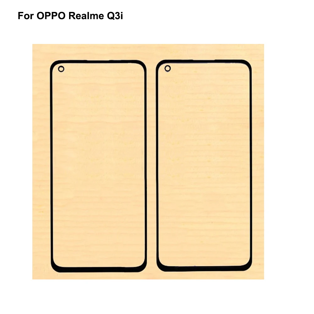 

2PCs For OPPO Realme Q3i Front LCD Glass Lens touchscreen For Real me Q 3i Touch screen Panel Outer Screen Glass without flex