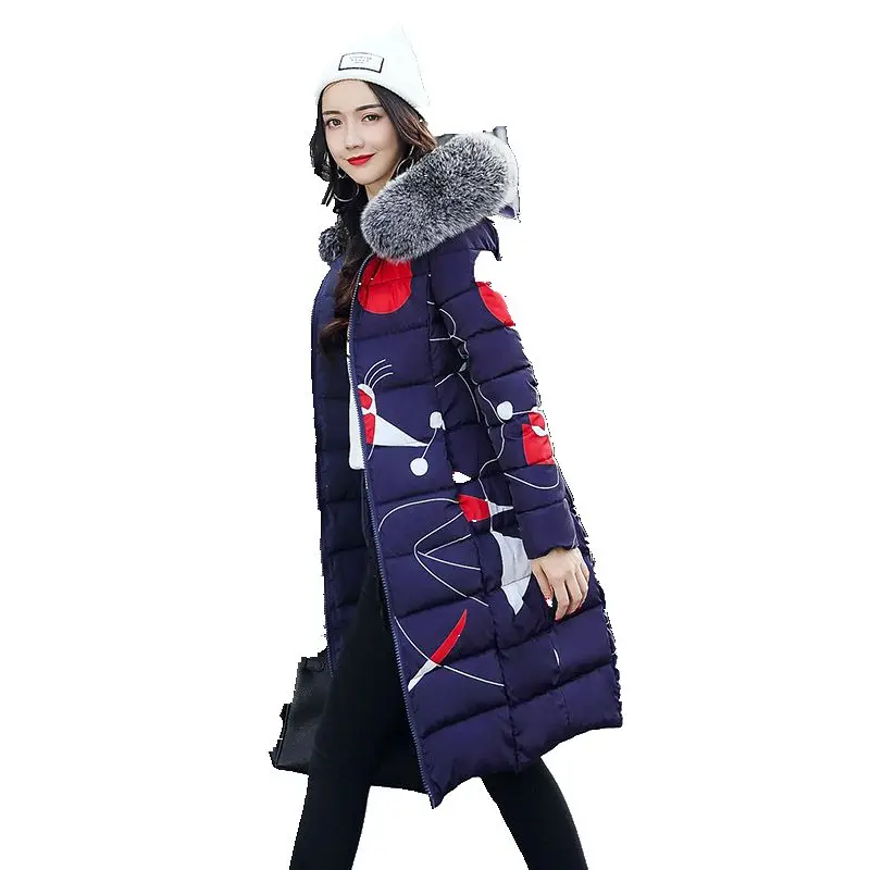 SAMGPILEE-30 градусов, одежда для снежной погоды Длинные парки зимняя куртка Для женщин с меховым капюшоном Костюмы женский Меховая подкладка Толстое Зимнее пальто Для женщин