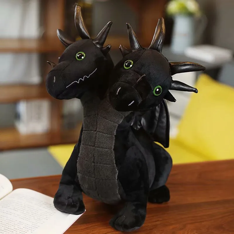 Gothic All Black Devil Animals Plush Toys Monsters Black Unicorn Hydra Snake Anubis Pentacle Elephant Rabbit Stuffed Dolls Kids Friends Gift  (11)