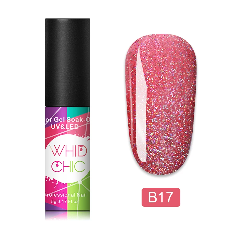 B17 WHID CHIC 5 мл УФ-гель для ногтей Зимняя серия смешанных цветов долговечный впитывающий Гель-лак для ногтей Гибридный Полупостоянный - Цвет: B17