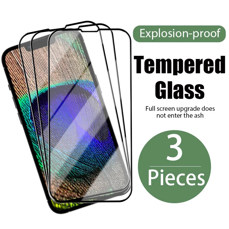 

Защитное стекло для iphone 13 12 pro max 13 mini 12 mini 7 8 plus x xs xr xs max, 3 шт.