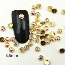 Японский стиль с инкрустацией стразами декор для маникюра орнамент Мини Металл Искусственный бриллиант Круглый мешок сверление дуги стикер для ногтей великолепный круглый