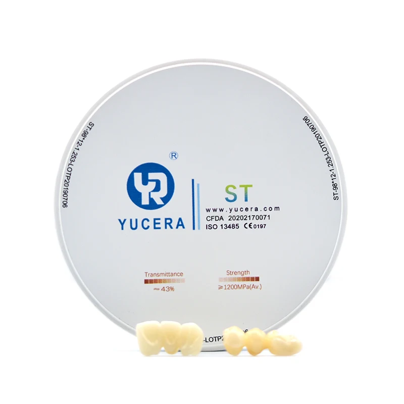 

Dental CAD CAM White 20mm Dental Zirconia Block For Crown Bridge