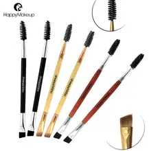 แปรงแปรงเดี่ยวคู่สกรู Eyelash แปรง Bevel แปรงแต่งหน้า(China)