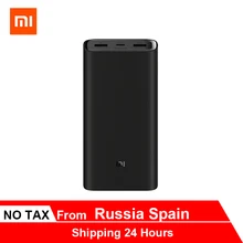 Xiaomi Mi 20000 мАч Внешний аккумулятор 3 Pro зарядное устройство USB-C 45 Вт 20000 мАч Внешний аккумулятор для iPhone samsung huawei