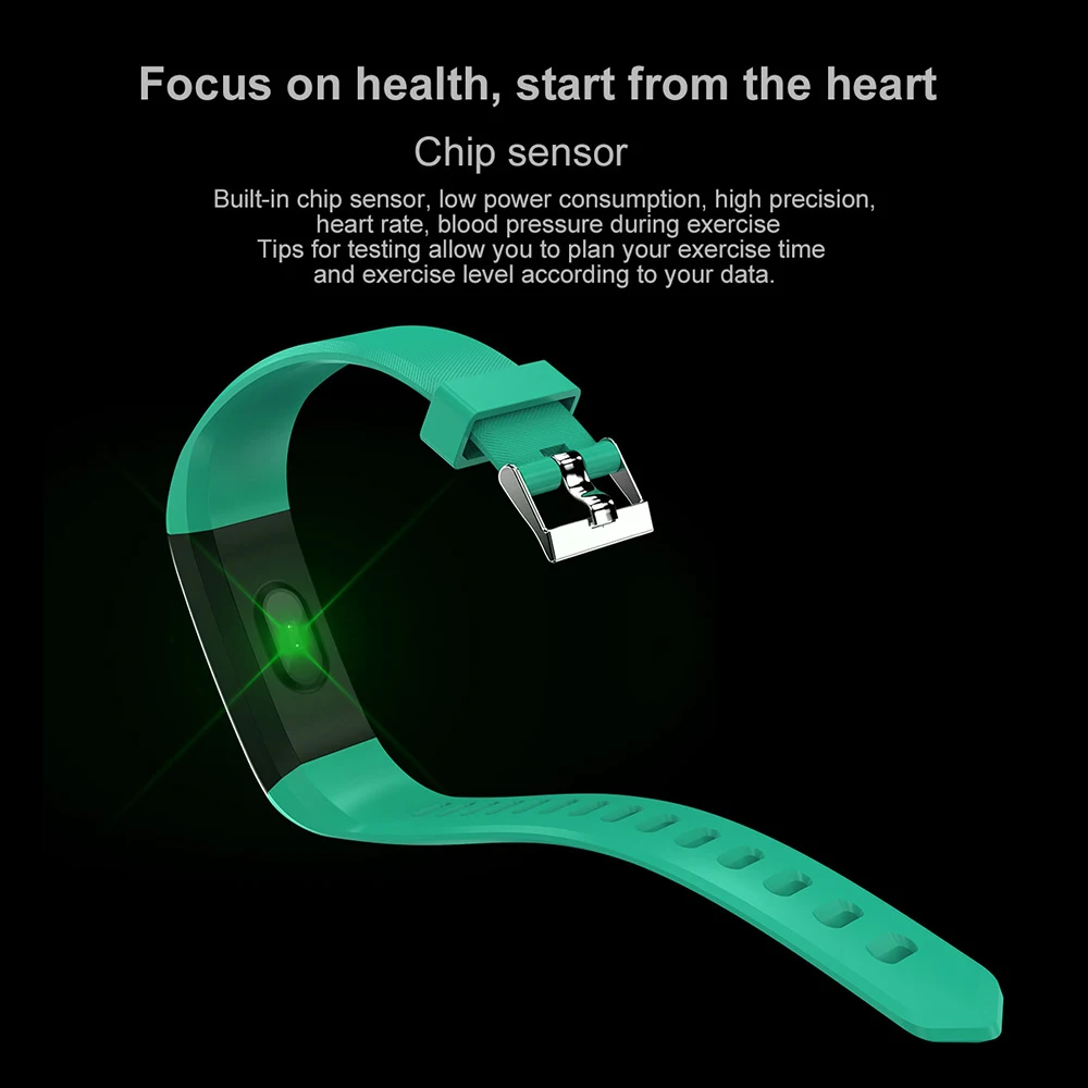115 плюс умный Браслет фитнес-трекер монитор сердечного ритма водонепроницаемый браслет умные часы для мужчин и женщин для Android IOS
