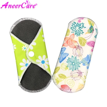 

2Pcs Disposable women's liner menstrual pad compresas de tela braga menstrual reusable cloth pad serviette hygi nique lavable
