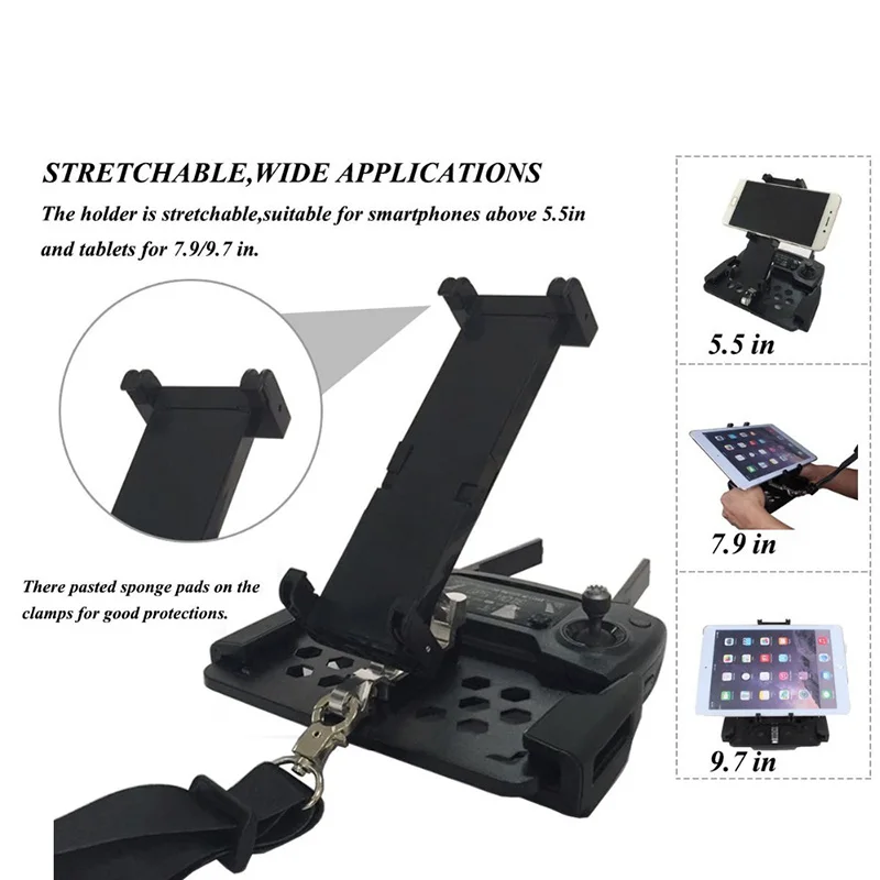 Для DJI Mavic Air Phone Tablet Holder 13 18 5 см 9 7 "складной кронштейн + usb порт для Android кабель