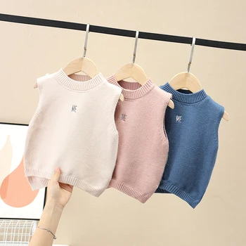 

Baby Knitted Vest Children's Knitted Shirt Vest Girls Sweater Boys Spring Autumn Knitted Baby Vests Fashion Waistcoat for Boys