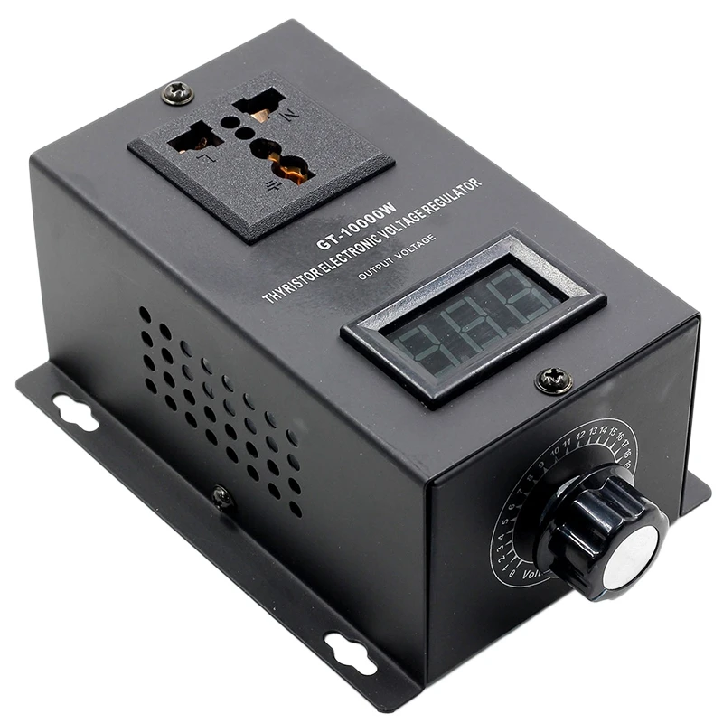 

AC 220V 10000W SCR Electronic Voltage Regulator Temperature Speed Adjust Controller Dimming Dimmer Thermostat