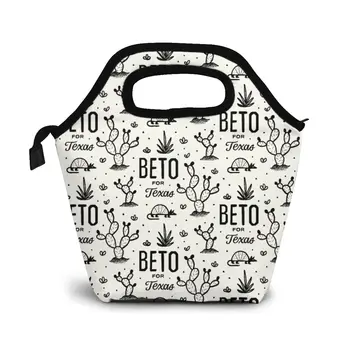 

Beto For Texas Lunch Bag Boxes Bags Portable Insulated Picnic Food Box for Women Men