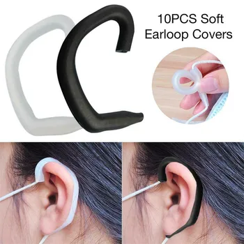 

10PCS Soft Silicone Ear Hook Loop Clip For маскировать Hook Ear Protection Hook Washable Reusable Maske Facemask Accessories