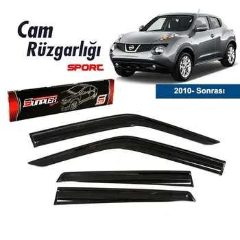 

Rain Window Visor Wind Deflectors For Nissan Juke Accessories 2010 + Piano Black 4 pcs