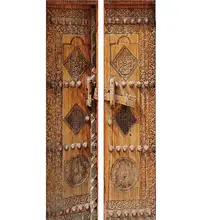 3D Художественная наклейка на дверь s 78,74x16,34 дюйма, 2 шт., водонепроницаемая Съемная ретро-наклейка, легко чистится, прочная