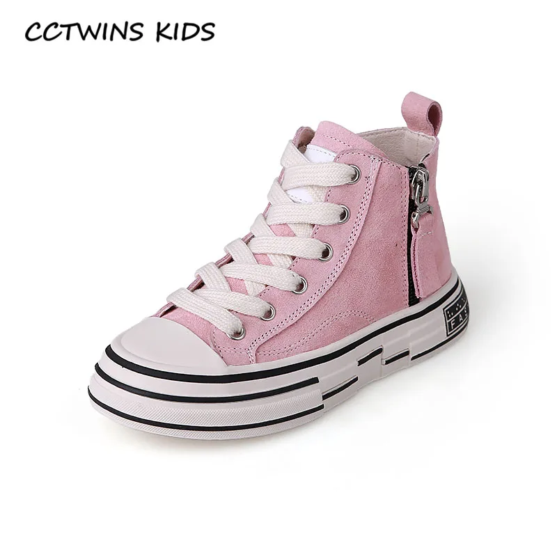 CCTWINS/детская обувь; коллекция года; сезон осень; модные детские высокие кроссовки; натуральная кожаная обувь для мальчиков и девочек; спортивная обувь; Traienrs FH2632