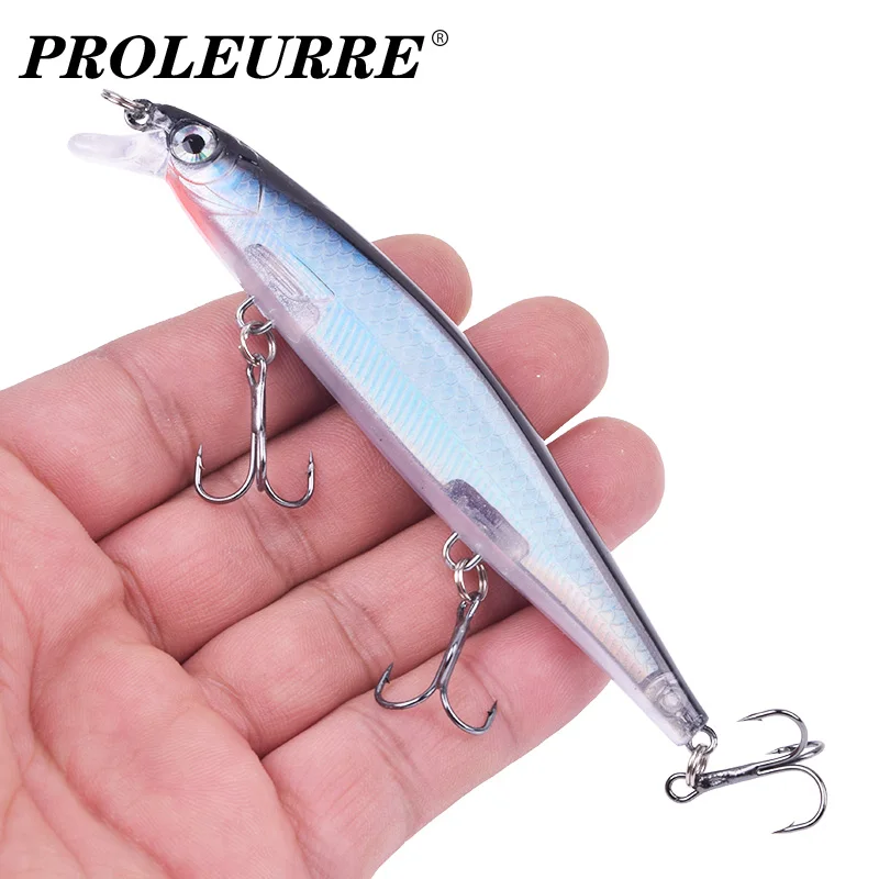 1 шт. Лазерная Minnow приманки для ловли рыбы на высоком каблуке 11 см 14g 3D глаза