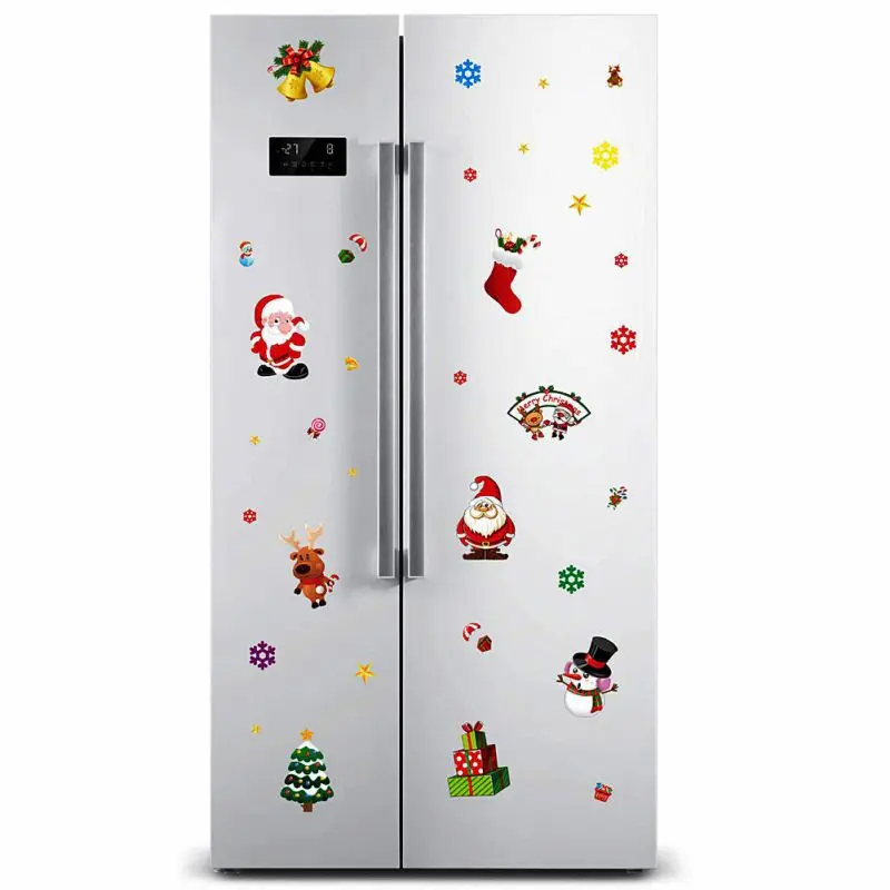 PVC Christmas Refrigerator Craft Sticker Decoration Waterproof Funny Sticker