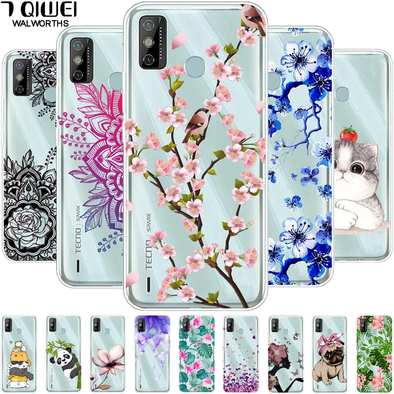 Funda de silicona transparente para Tecno Spark 6 Go, funda de móvil suave de TPU para Bumper Spark 6Go / Spark6 Go Clear