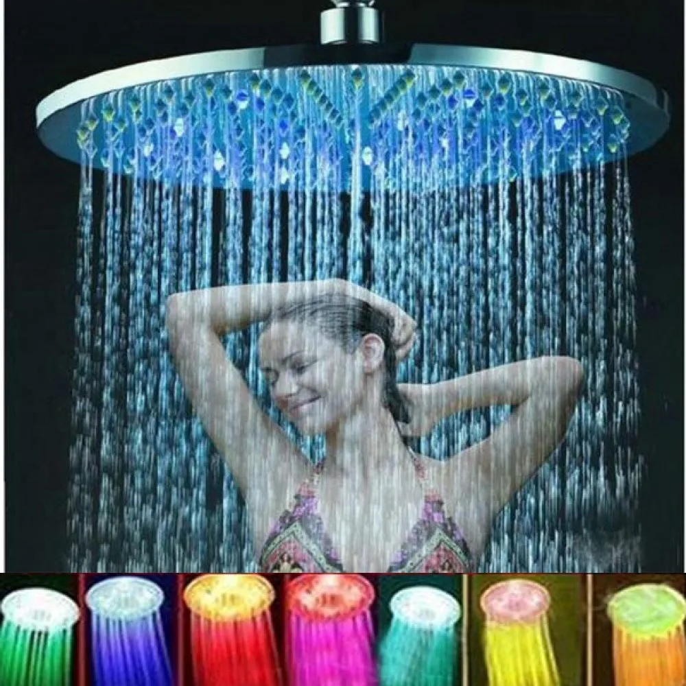 Насадка для душа 8 дюймов 7 цветов RGB | Строительство и ремонт