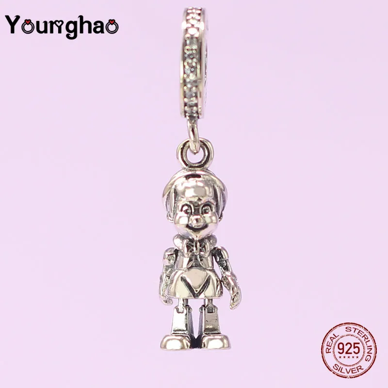 Younghao 925 пробы Серебряный кукольный кулон для вышивки бисером крутой мальчик Pulsera