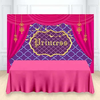 

Princess Magic Genie Theme Party Backdrop Egyptian Moroccan Arabian Indian Bollywood Birthday Background Baby Shower Decorations