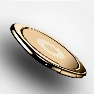 Металлический магнитный держатель для мобильного телефона, автомобильный держатель, вращающееся кольцо на 360 градусов, подставка для планшета для iPhone XR Xiaomi Mi 9 samsung S10 - Цвет: Gold