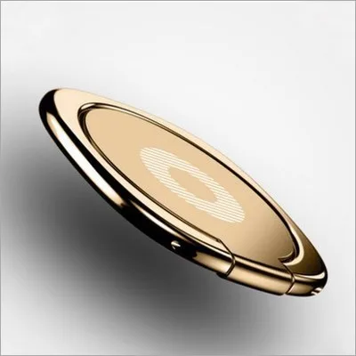 Gold Металлический магнитный держатель для мобильного телефона, автомобильный держатель, вращающееся кольцо на 360 градусов, подставка для планшета для iPhone XR Xiaomi Mi 9 samsung S10 - Цвет: Gold