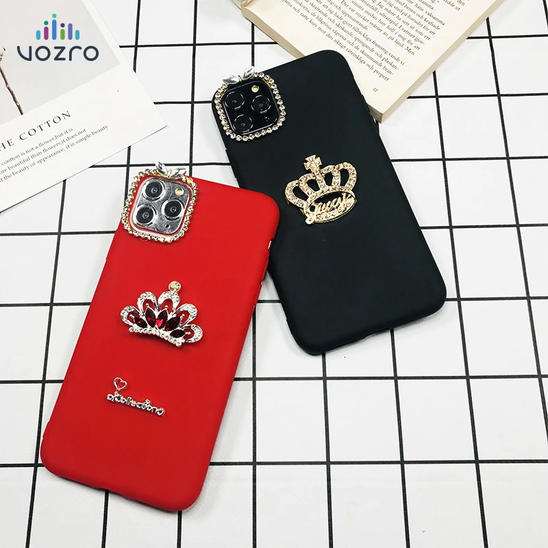 Роскошный 3D Блестящий чехол для iPhone 11 12 Pro Max Mini 7 8 Plus X XR Xs Модный Ювелирный