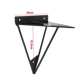 

New 2Pcs Sliver/Black/White Wall Mount Shelf Triangular Bracket Metal Anti Rust Industrial Release Support Bench Table Shelf Bra