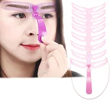 

8PCS Eyebrow Shaper Makeup Template Eyebrow Grooming Shaping Stencil Kit DIY Reusable 8 in1