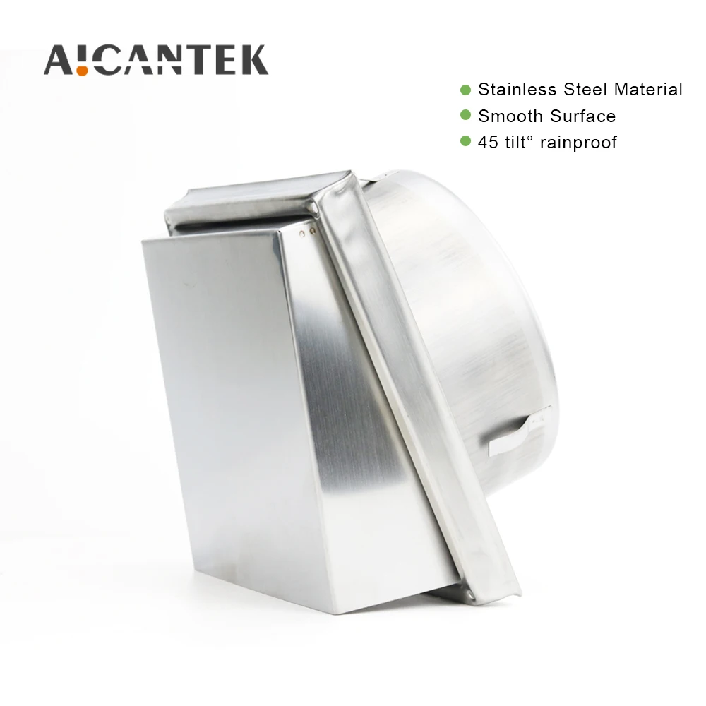4/5/6 Inch 304 Stainless Steel Wall Hood Air Vent Grille Diffuser Duct Ventilation Cover Extractor Outlet Louvres 100/125/150mm