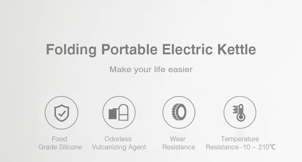 Xiaomi Deerma складной электрический чайник для путешествий портативный электрический чайник анти-сухое сжигание автоматическое выключение защита чайник