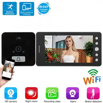 

5 Inch 1080P Smart WiFi Video Doorbell Security Electronic Door Viewer PIR Motion Detection Door Viewer Video Doorbell