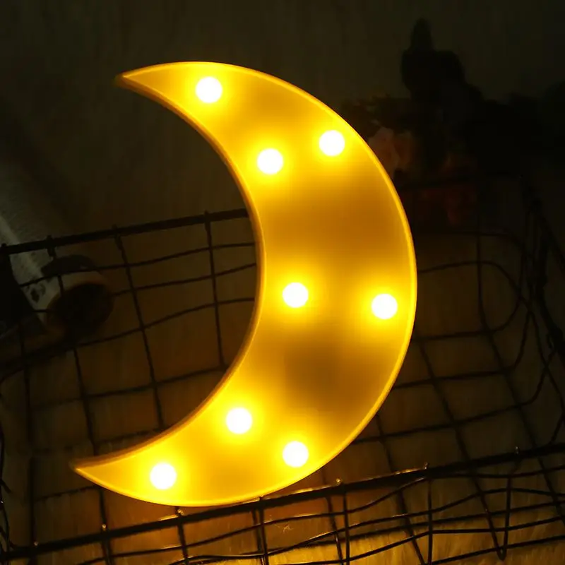 Прекрасный облако звезда Луна светодиодный 3D свет ночник детский подарок игрушка для детей детская спальня толлет лампа украшение освещение в помещении - Цвет: Moon