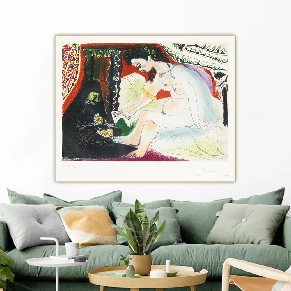 

Citon Pablo Picassoã€ŠBethsheba,1966ã€‹Canvas Oil Painting Artwork Poster Decorative Picture Wall Decor Home Living Room Decoration