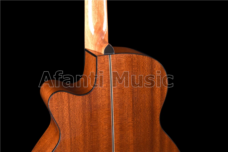 Afanti Music 4 strings Bass wood guitar Spruce top / Sapele Back & Sides Bass Acoustic guitar (WY-058X)